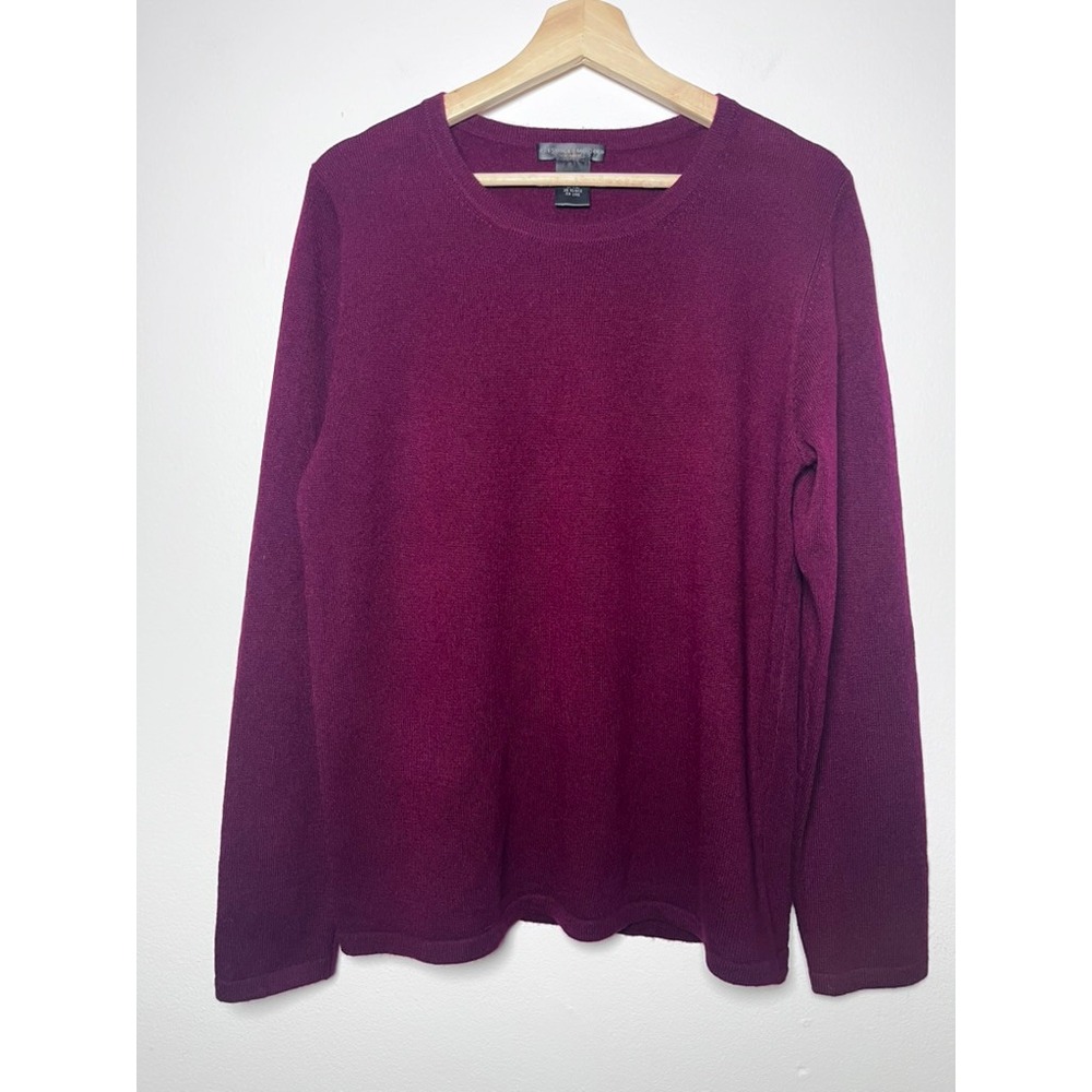 Preswick & Moore Cashmere Crew Neck Sweater‎ in Burgundy size XL